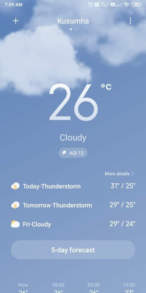 Weather Forcast App से जाने मौसम का हाल