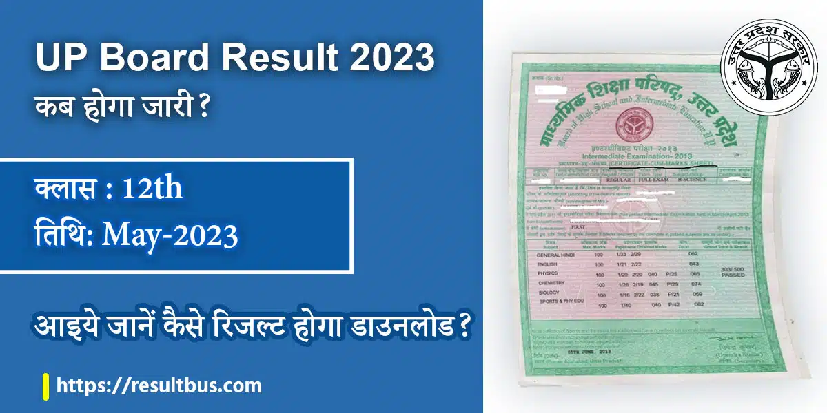 UP Board Class 12th Result 2023